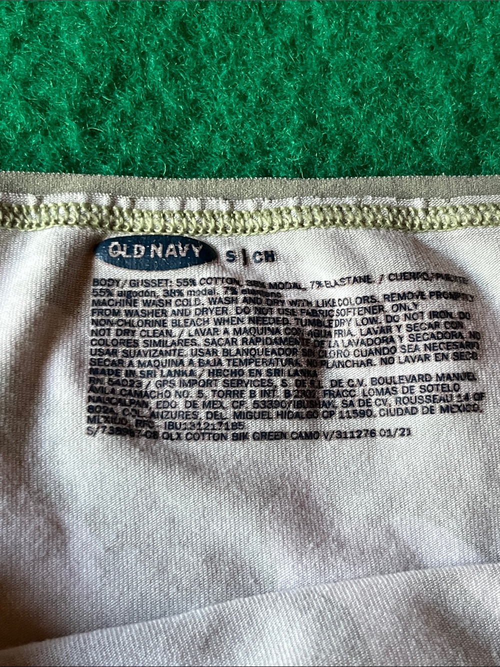 Old Navy Cotton Bikini Underwear Green Camo & Cream Camo Small - Picture 3 of 3